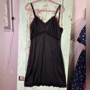 Women’s vintage Gaymode black lace slip dress